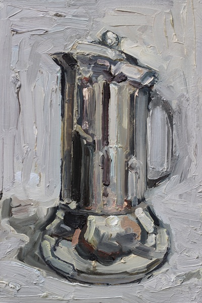 Coffee Pot, 21x30cm, Oil on Board, 2014, Martin Hill